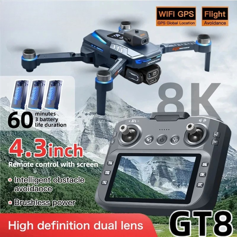 Drone E88Pro Rc 4K - Original GT8 Drohne 8K Professionelle Doppelkamera