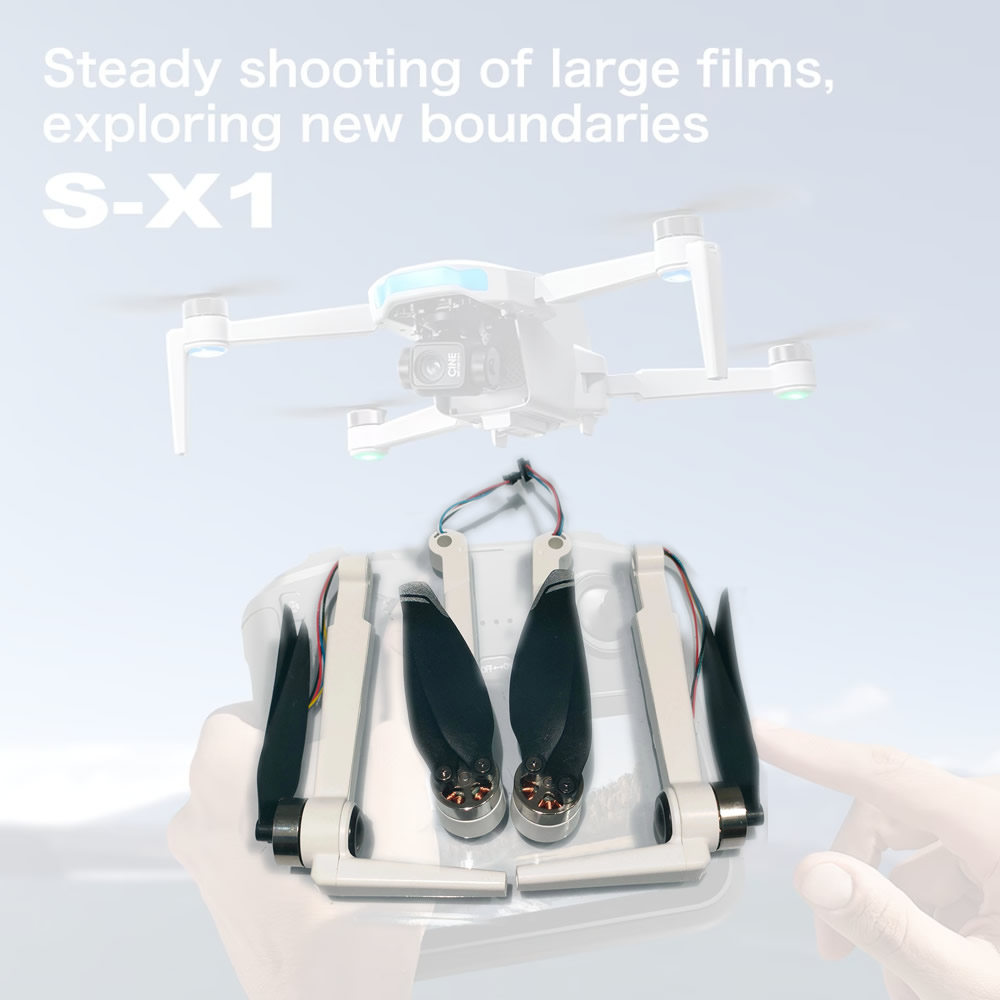 Drone X1 Rc - 4 Stück Bürstenloser Motorarm mit Propellerblättern