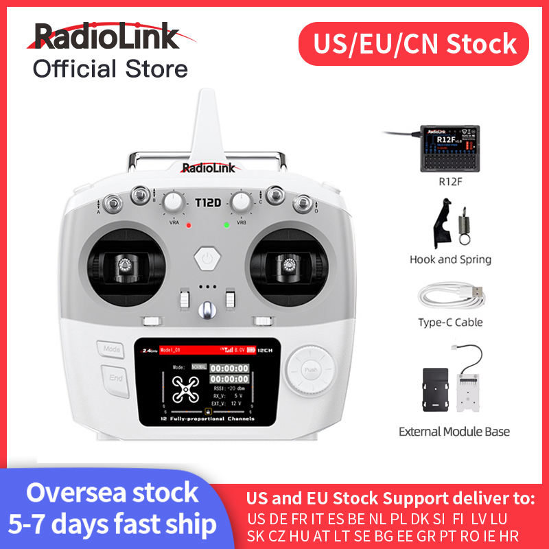 Drone And Car - Radiolink T12D ELRS 12-Kanal-Sender, Empfänger R12F,