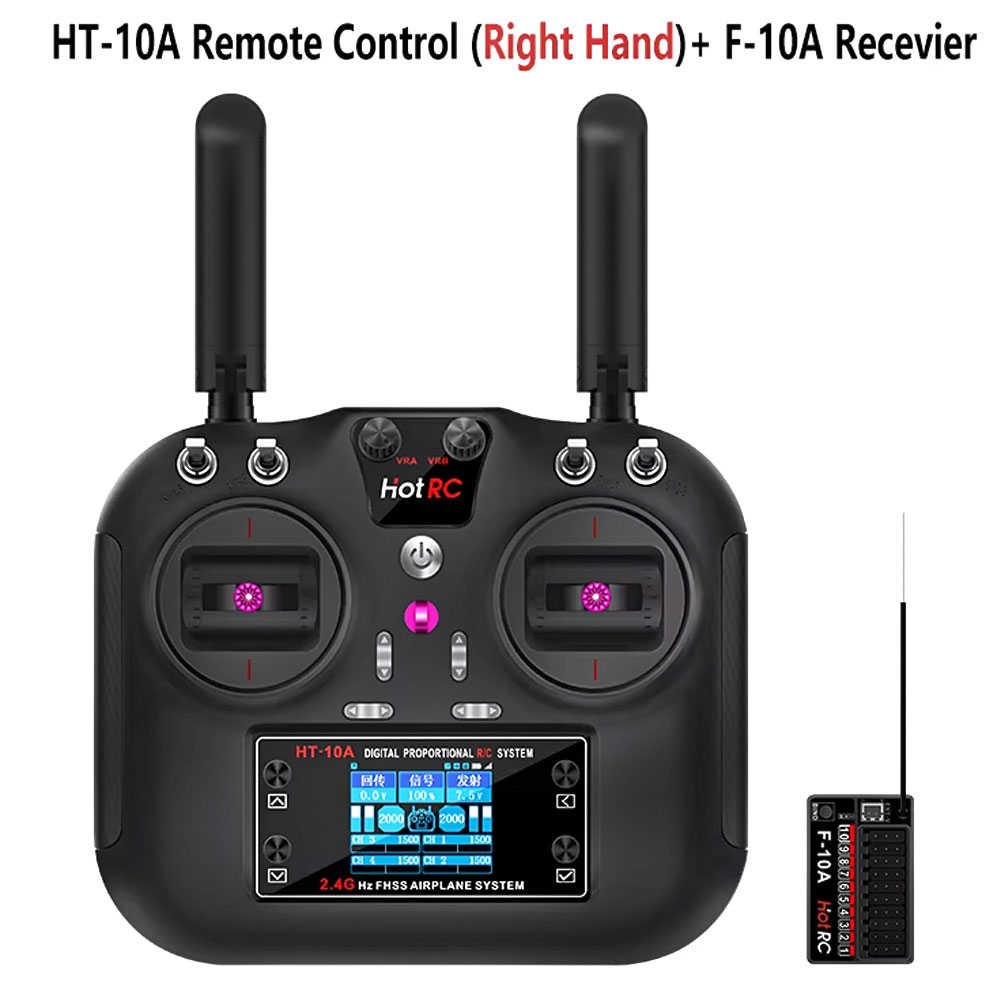 Plane Drone Rc - Hotrc HT-10A 2,4G 10-Kanal Sender F10A