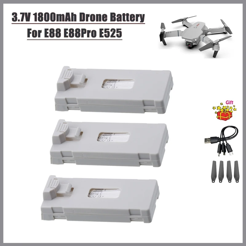 E88 Drone Batterie 3,7 V 1800  – Drone Rc E99 K3 Bewertung und Preis
